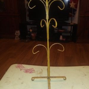 Vintage mustard yellow tea cup holder